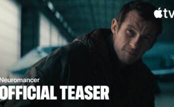 Callum Turner as Case in Neuromancer cyberpunk series poster on Apple TV